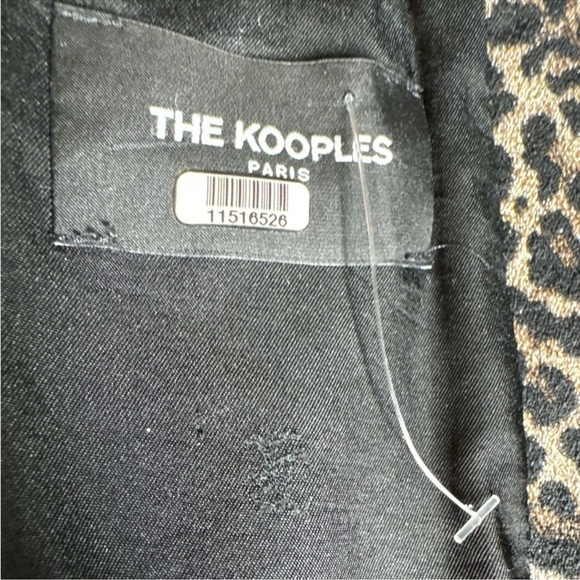 THE KOOPLES Double-Breasted Animal Print Blazer, Size 3/L. - Picture 9 of 15